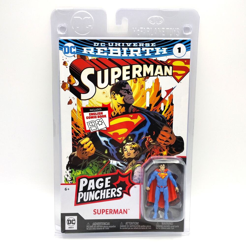DC Universe Rebirth Page Punchers Superman Figure & Comic Book New in Package DC